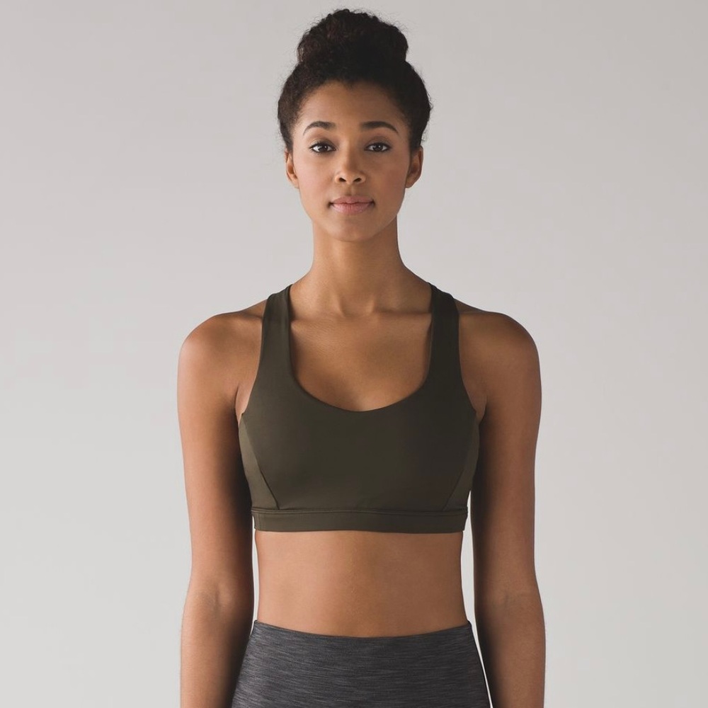 Lululemon Free To Be Serene Bra in Dark Olive Green - C/D cup